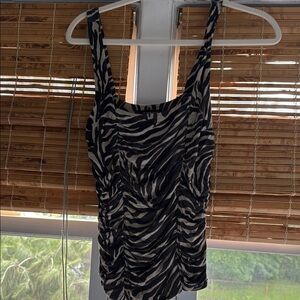 Express zebra print tank
